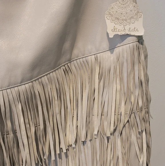 Altar'd State Cream Fringed Mini Skirt Cocktail - Picture 2 of 9